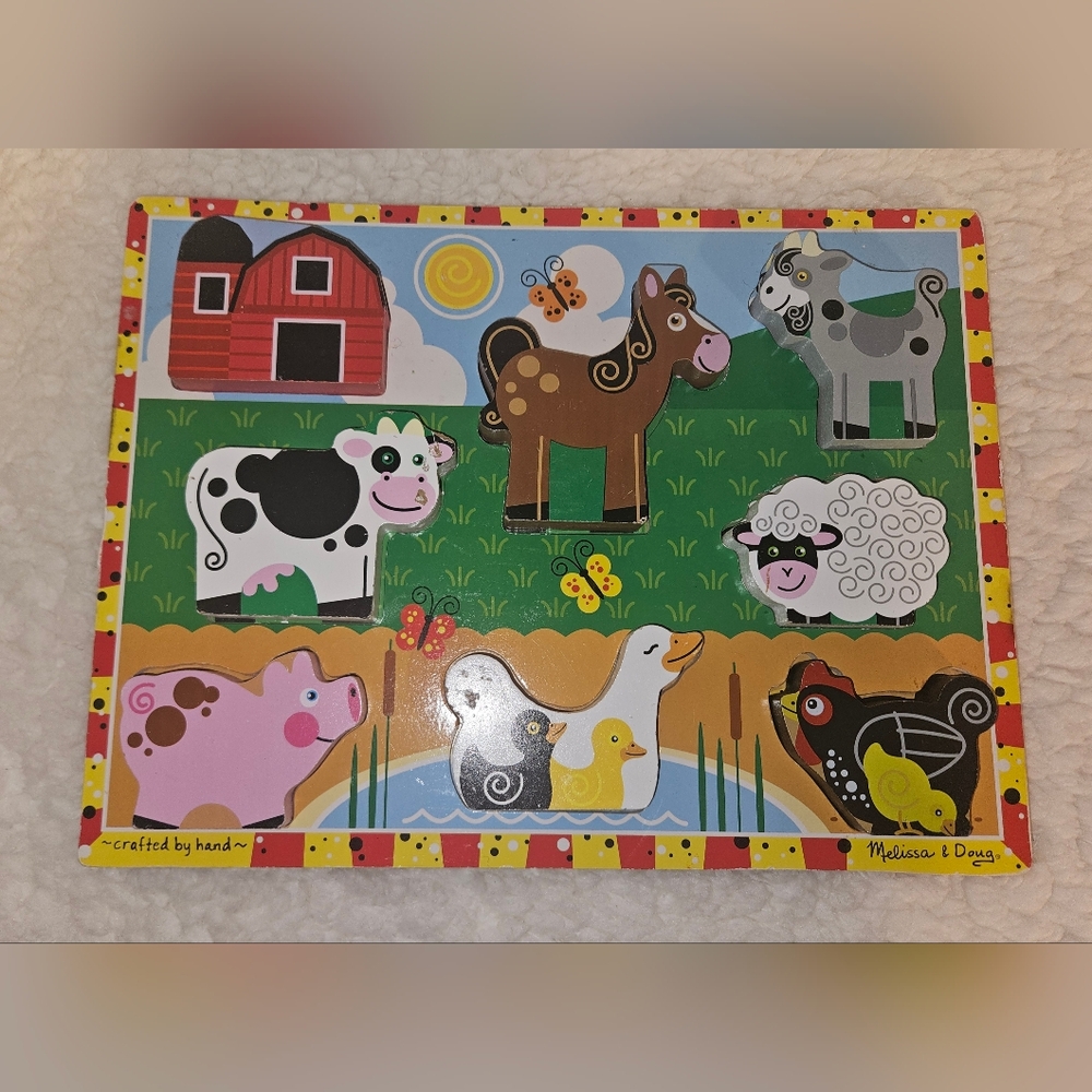 Melissa & Doug Farm and animal puzzle.